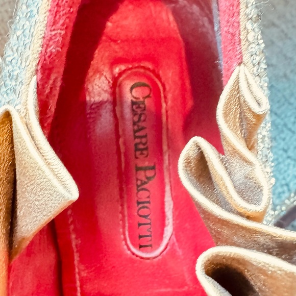 Cesare Paciotti Gold and Silver Dagger Heels - Picture 6 of 6